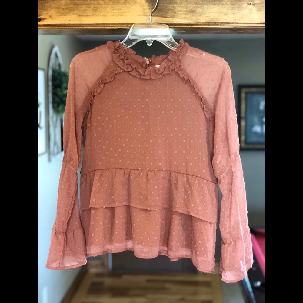 Mauve/Rose Long Sleeve Blouse